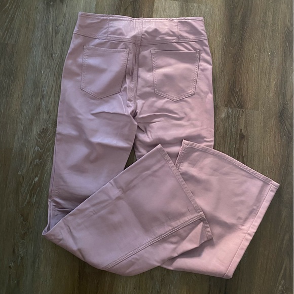 Free People Faux Leather Pink/Mauve Penny Pants - Picture 4 of 4